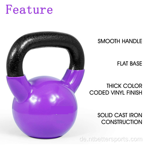 Custom einstellbare Gewichte Vinyl beschichtete Gusseisen Kettlebell